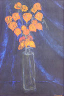 Modré zátiší s vázou